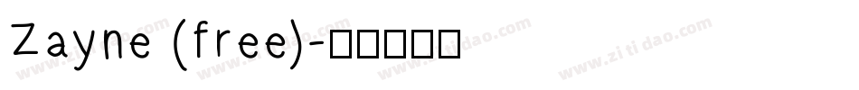 Zayne (free)字体转换